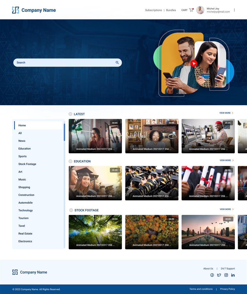Vista storefront template
